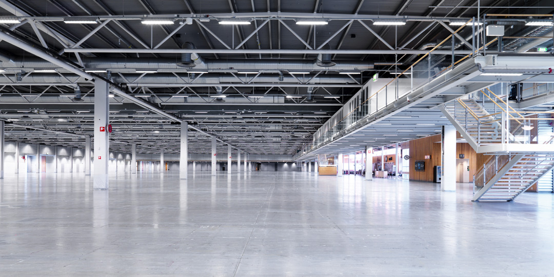 Hall C på Stockholmsmässan. Den näst största hallen på anläggningen.